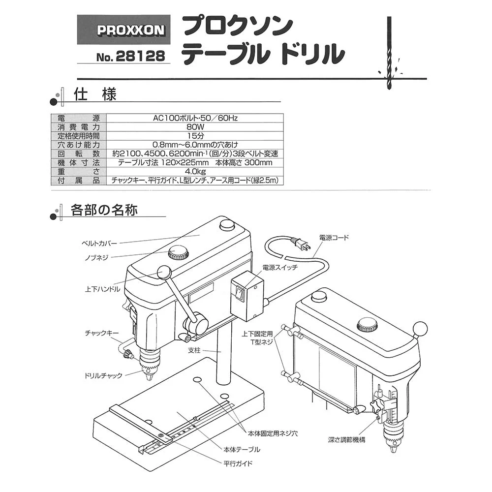 テーブルドリル No.28128 【直送品】 返品・キャンセル・他商品と同時購入は不可 - Image 10