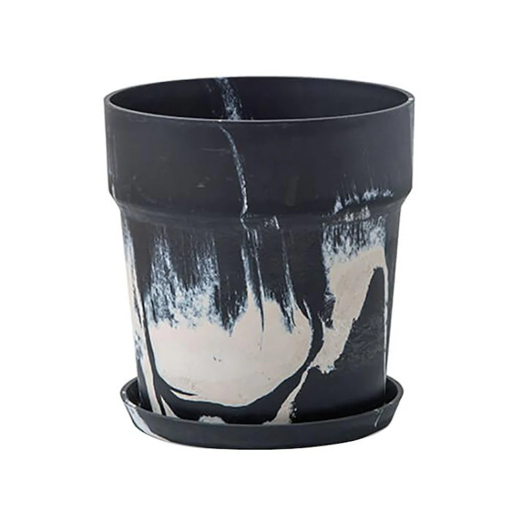 アーバンプランツポット マーブル チャコール/ミルク 【直送品】 返品・キャンセル・他商品と同時購入は不可