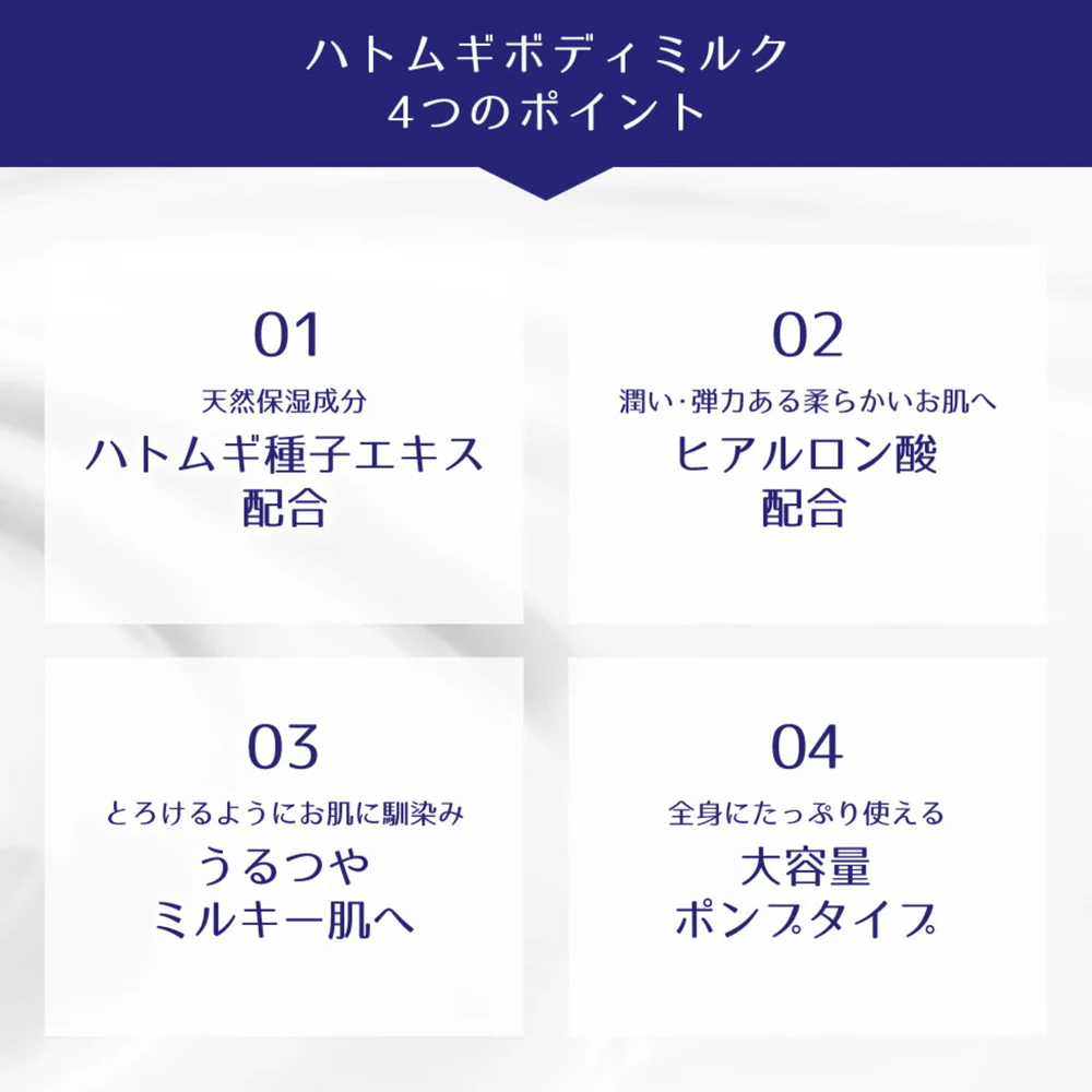麗白 ハトムギボディミルク 400ml - Image 5