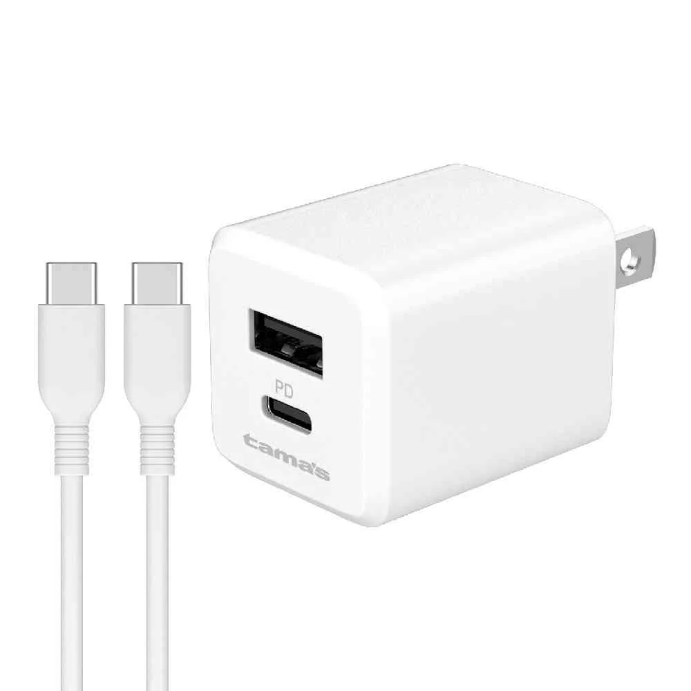 多摩電子工業 PD対応 コンセントチャージャー 20W C+A C to Cケーブル付 AAP156UCCC10W - Image 3