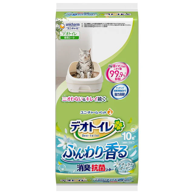 ユニ・チャーム1週間消臭・抗菌デオトイレふんわり香る消臭・抗菌シートNガーデンの香り 10枚