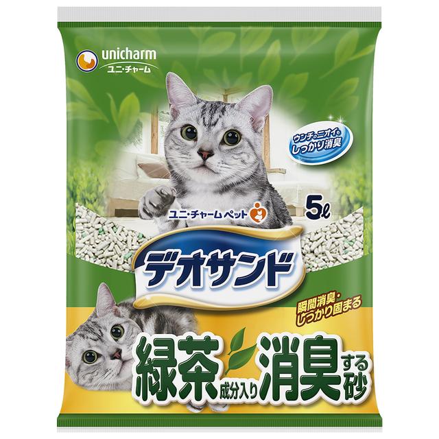 ユニチャーム デオサンド 緑茶成分入り消臭する砂  5000ml - Image 3