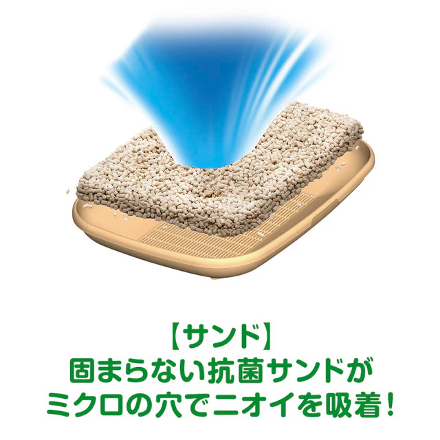 ユニ・チャーム 1週間消臭・抗菌デオトイレふんわり香る消臭・抗菌サンドナチュラルグリーン  3.8l - Image 8
