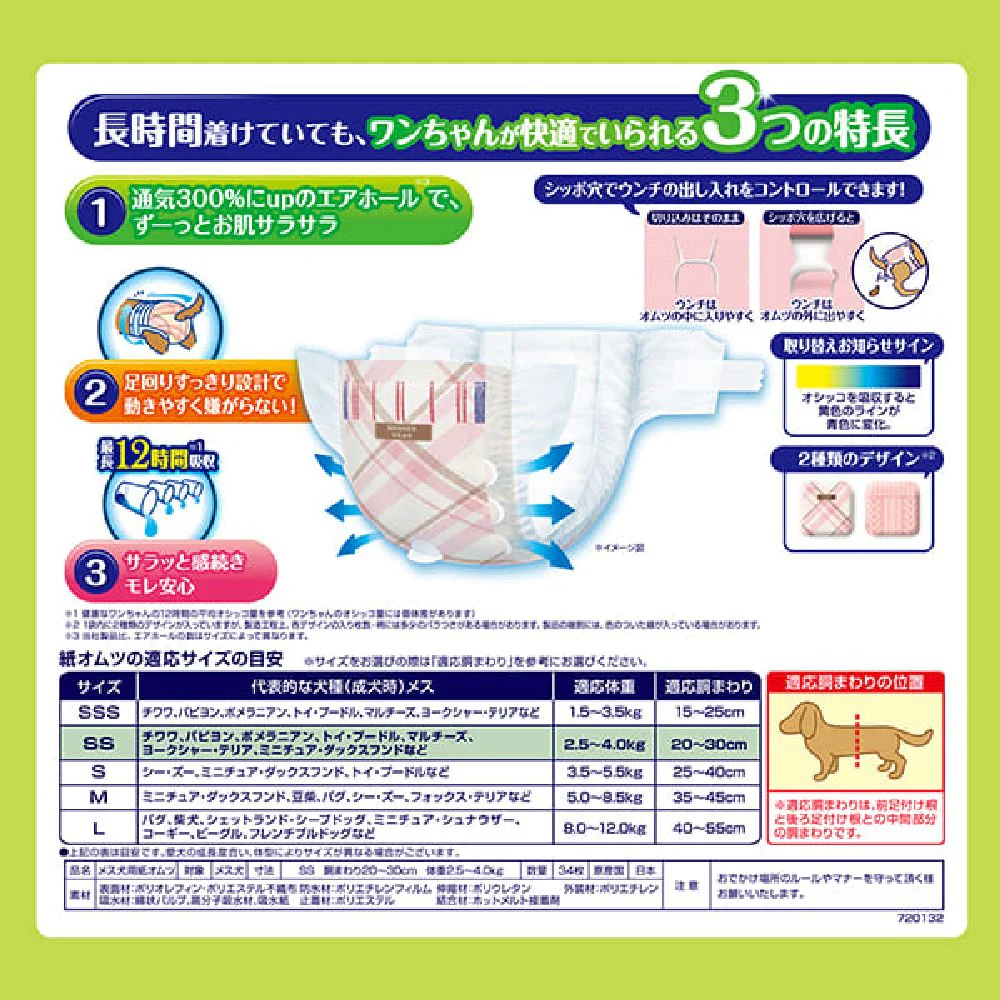 ユニ・チャーム マナーウェア 長時間 女の子 SS 34枚 - Image 2