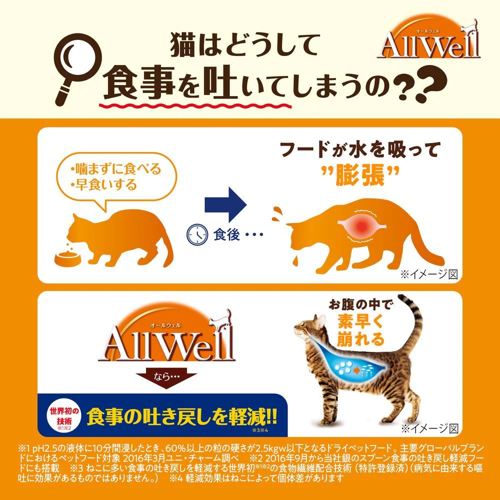ユニ・チャーム AllWellひざ・関節の健康維持用 フィッシュ味挽き小魚とささみフリーズドライパウダー入り 1.5kg(375g×4袋) - Image 2