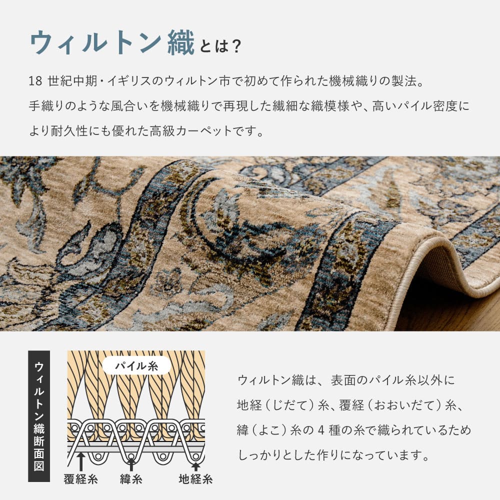 ウィルトンラグ ABERDEEN ラグナ 約230×330cm 【直送品】 返品・キャンセル・他商品と同時購入は不可 - Image 4