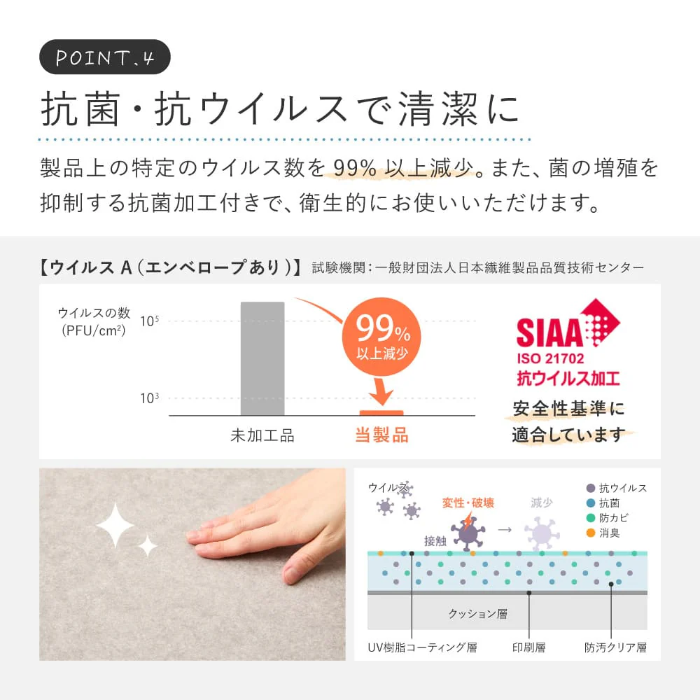 ペット対応 CF ラグ 約182×220cm クレイブロック 【直送品】 返品・キャンセル・他商品と同時購入は不可 - Image 7