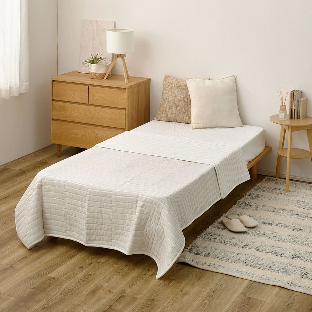 デザインガーゼケット ダブル 約180×200cm ライン 【直送品】 返品・キャンセル・他商品と同時購入は不可