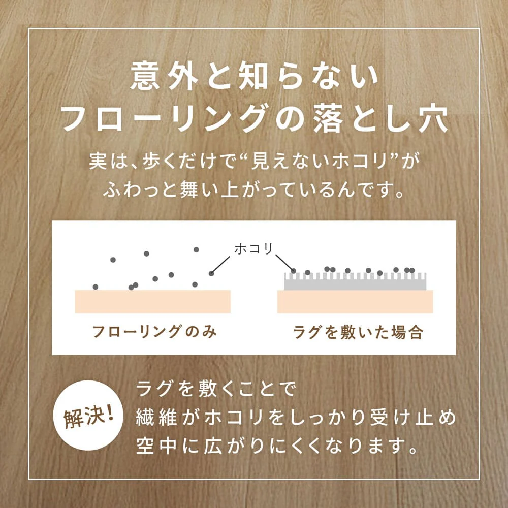 ダイニングラグ モニカ 約180×220cm グレー 【直送品】 返品・キャンセル・他商品と同時購入は不可 - Image 2