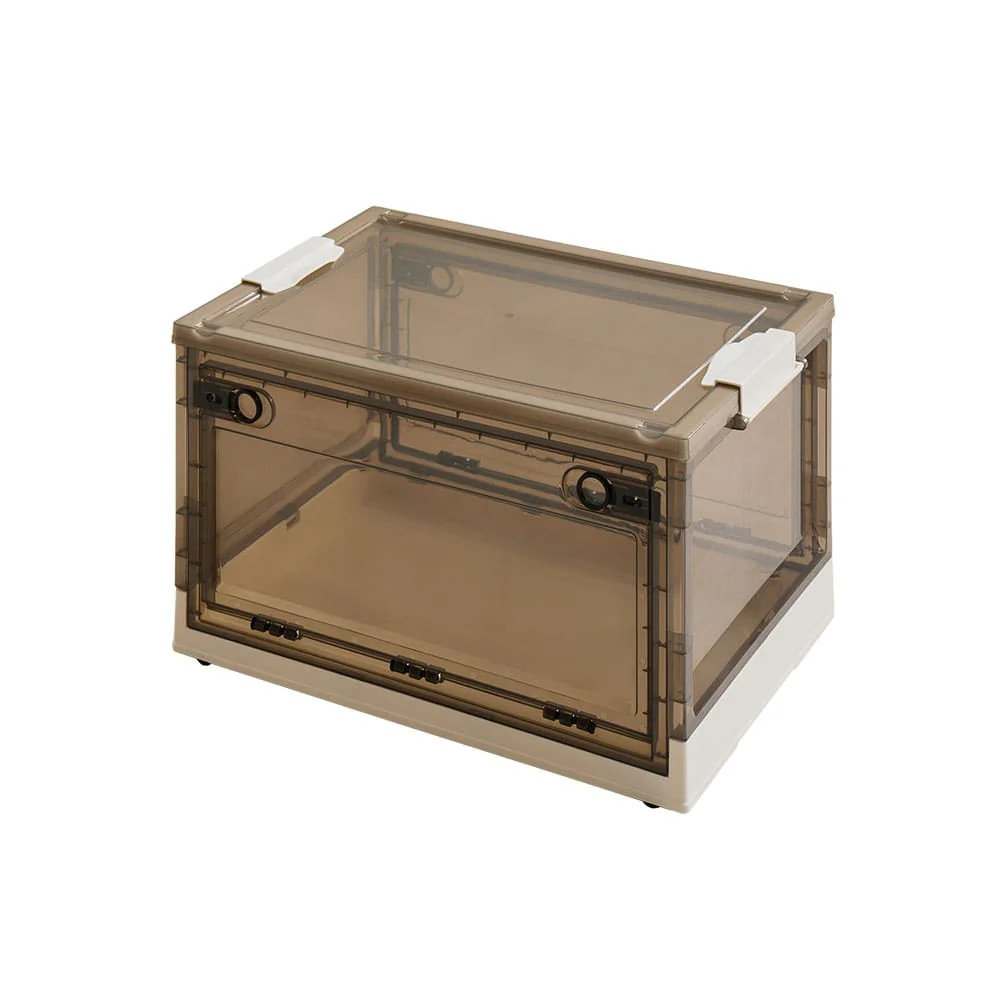 折りたたみ収納ボックス スモーク L 42L 5個セット 【直送品】 返品・キャンセル・他商品と同時購入は不可