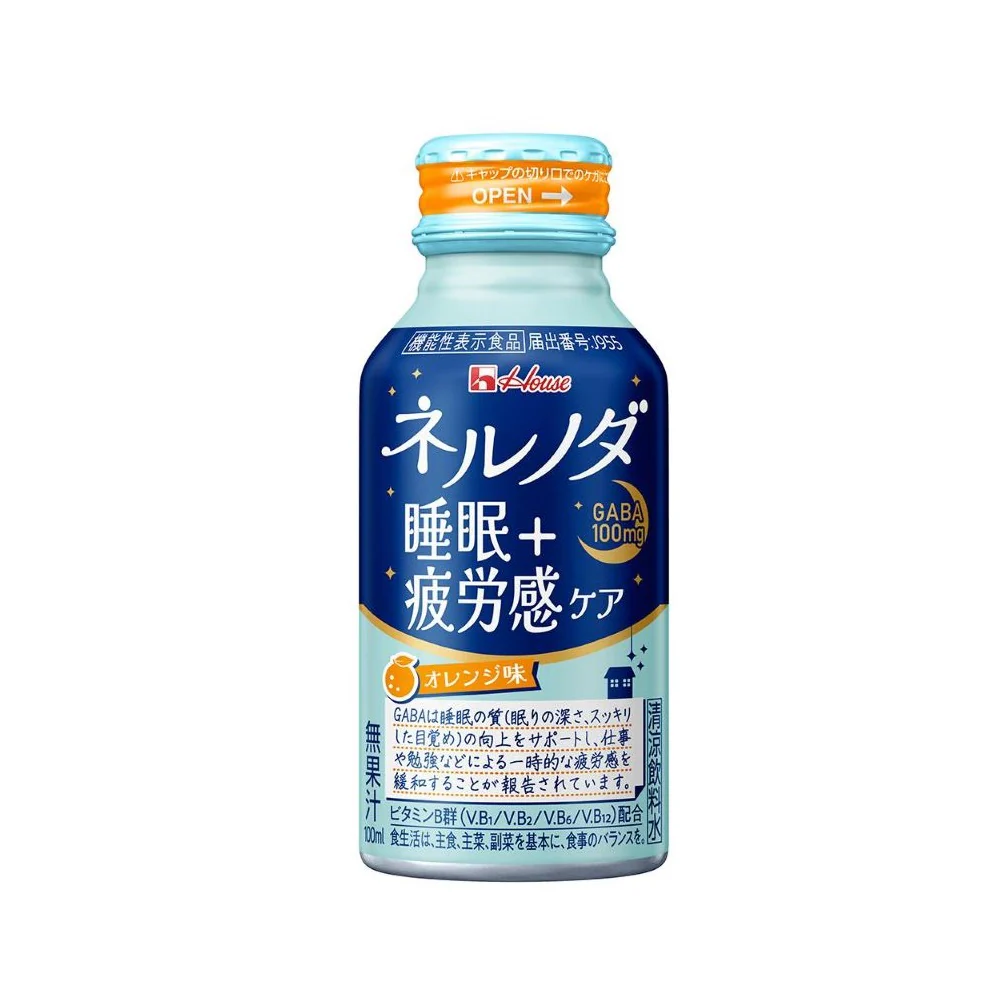 ◆【機能性表示食品】ハウス食品 ネルノダ睡眠+疲労感ケア 100ml×6本