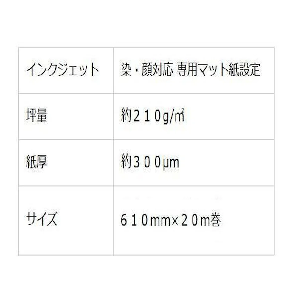 インクジェット和紙 特厚口タイプ 610mm×20m巻 【直送品】 返品・キャンセル・他商品と同時購入は不可 - Image 2
