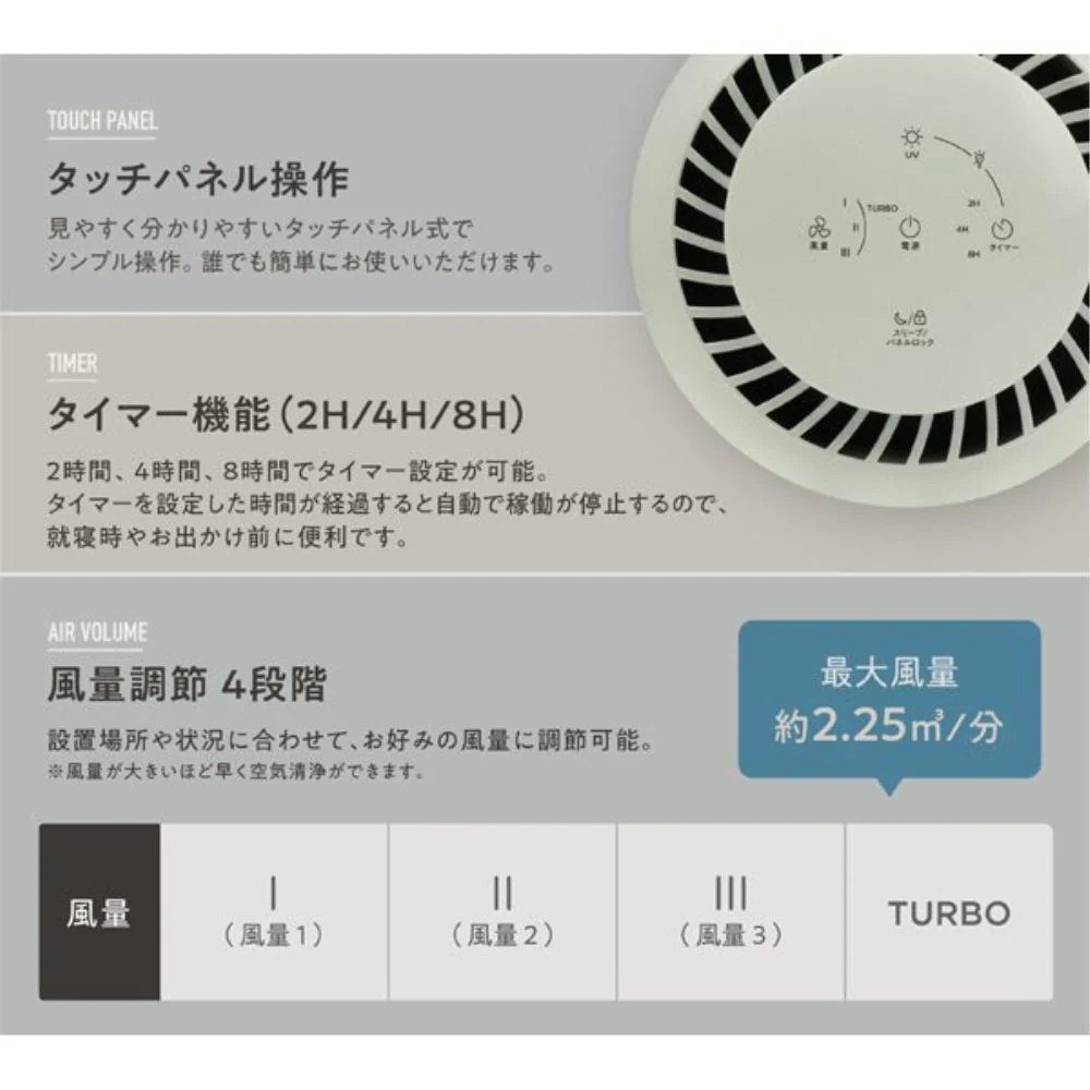 高機能 空気清浄機 sumuu ウキレ モスグレー 【直送品】 返品・キャンセル・他商品と同時購入は不可 - Image 10