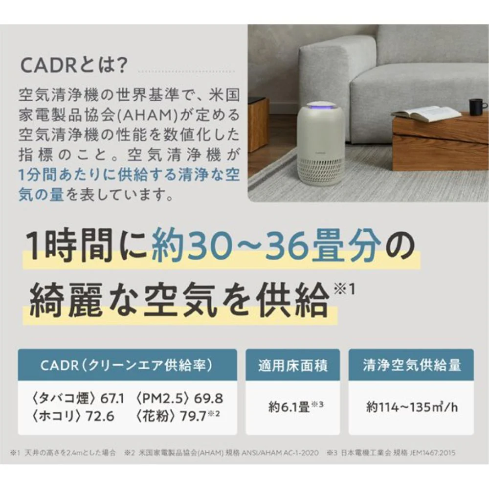 高機能 空気清浄機 sumuu ウキレ モスグレー 【直送品】 返品・キャンセル・他商品と同時購入は不可 - Image 9