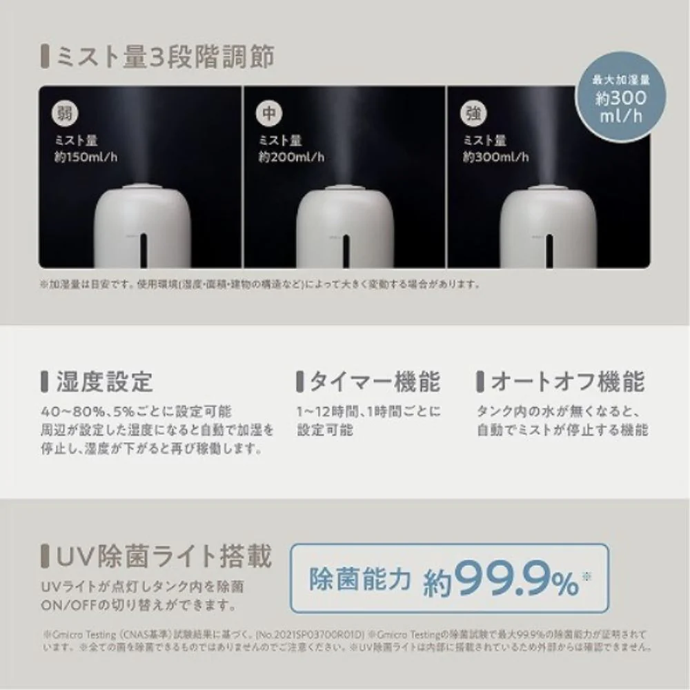 超音波加湿器 sumuu スマティスト MES-57BK 【直送品】 返品・キャンセル・他商品と同時購入は不可 - Image 4