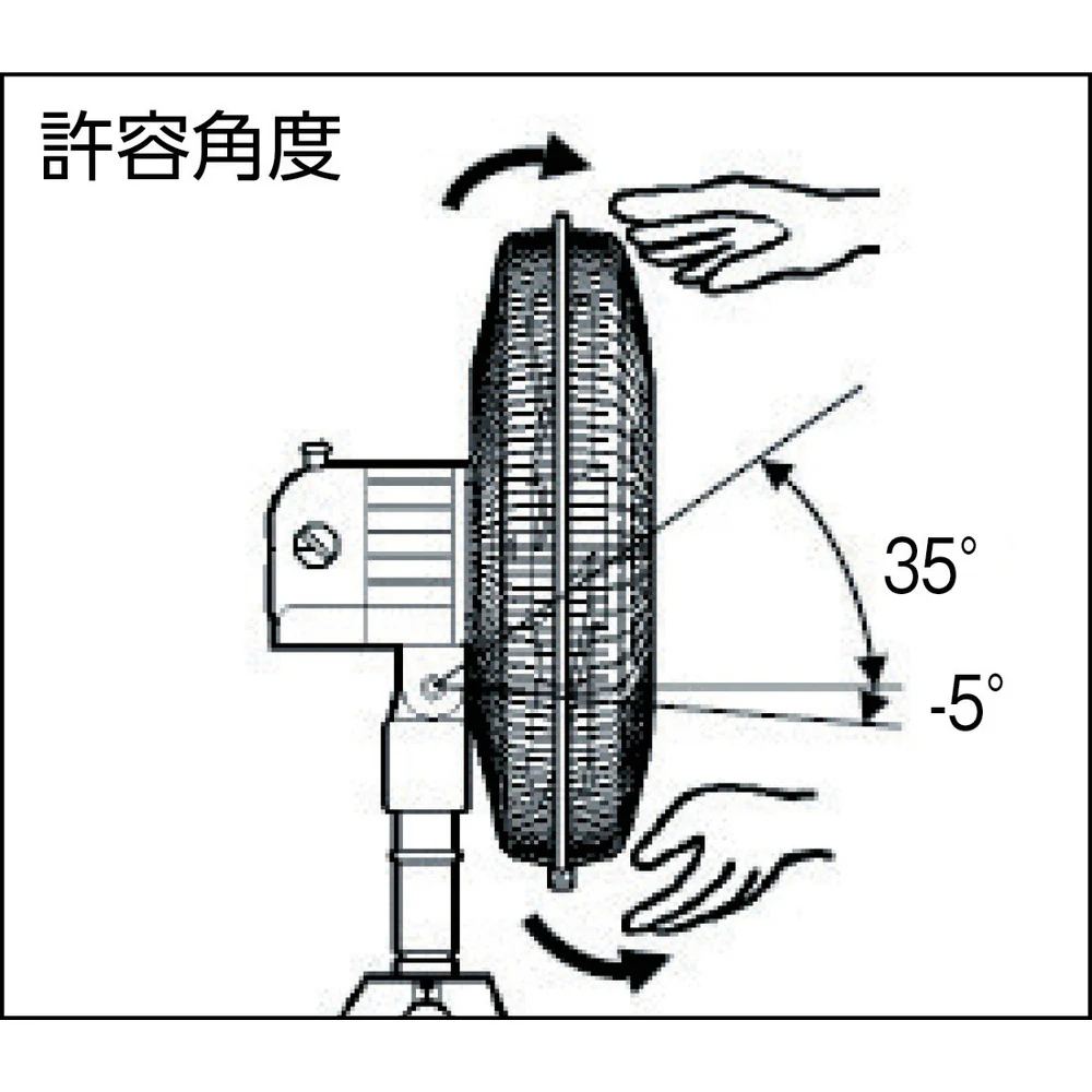 工場扇（大型扇風機）スタンド型 樹脂ハネ45cm 単相100V 【直送品】 返品・キャンセル・他商品と同時購入は不可 - Image 4