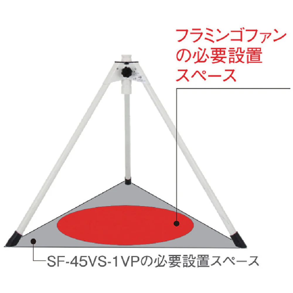 工場扇 1本足スタンドタイプ フラミンゴファン ハネ45cm 【直送品】 返品・キャンセル・他商品と同時購入は不可 - Image 3