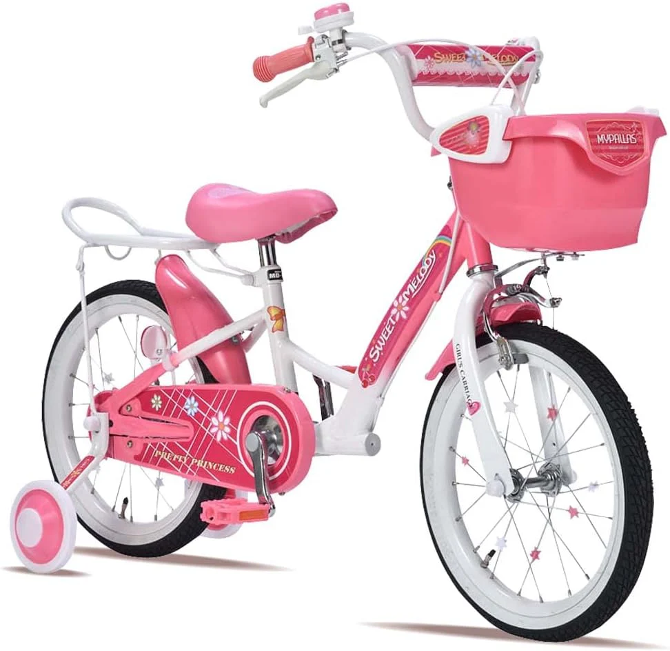 幼児用自転車 16インチ かご・補助輪付き MD-12 【直送品】 返品・キャンセル・他商品と同時購入は不可