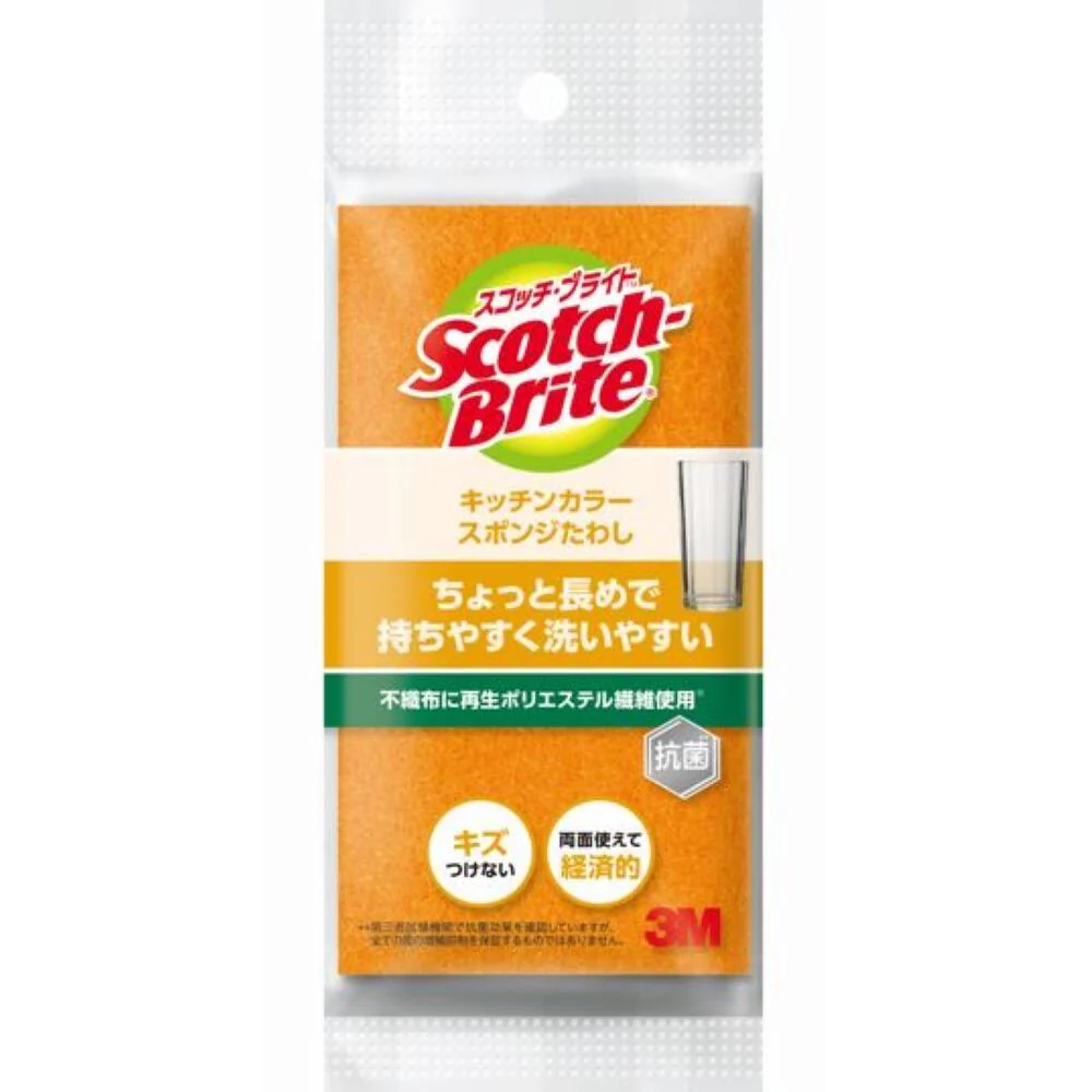3M スコッチブライト キッチンカラースポンジオレンジ SS−74K ORE 1個