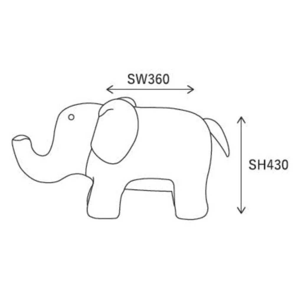 スツール スプーンミー ゾウ ブルー 【直送品】 返品・キャンセル・他商品と同時購入は不可 - Image 6