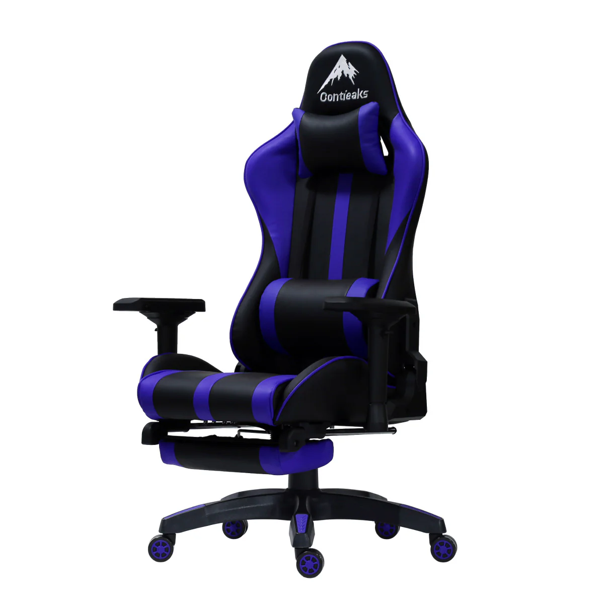 ルセルV3 オットマン付き ゲーミングチェア ブルー 【直送品】 返品・キャンセル・他商品と同時購入は不可