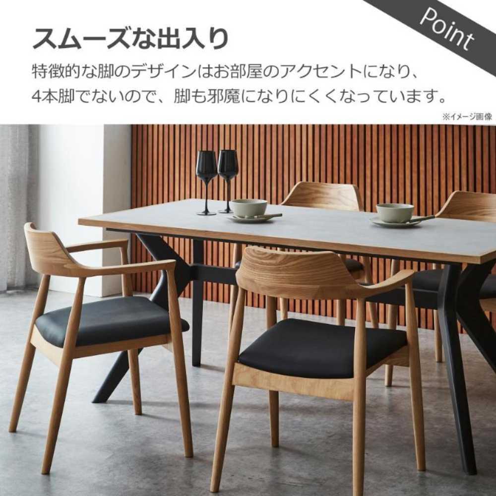 ラミン ダイニングテーブル 幅180cm ライトグレー 【直送品】 返品・キャンセル・他商品と同時購入は不可 - Image 6