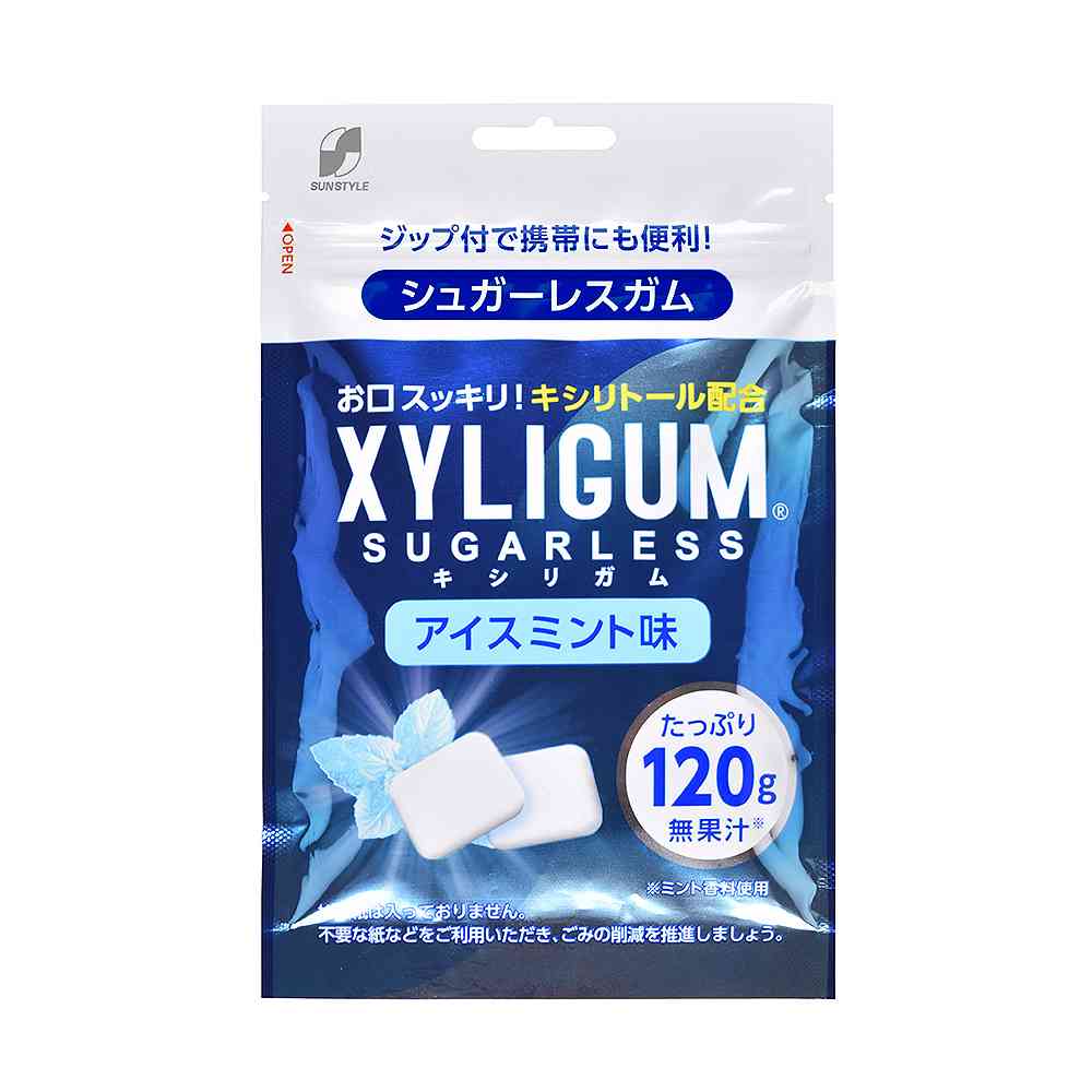◆SUN STYLE サンスタイル キシリガム アイスミント パウチ 120g - Image 3