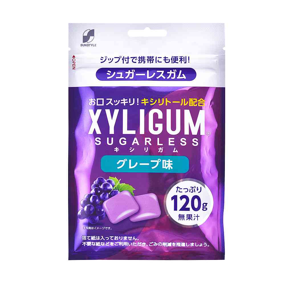 ◆SUN STYLE サンスタイル キシリガム グレープ パウチ 120g - Image 3