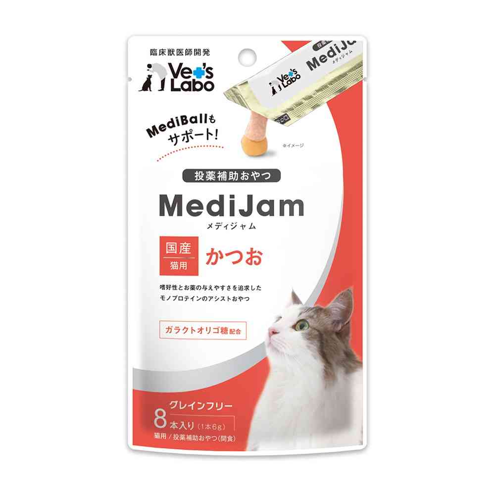 ジャパンペットコミュニケーションズ 猫用 メディジャム かつお 6g×8本 - Image 3