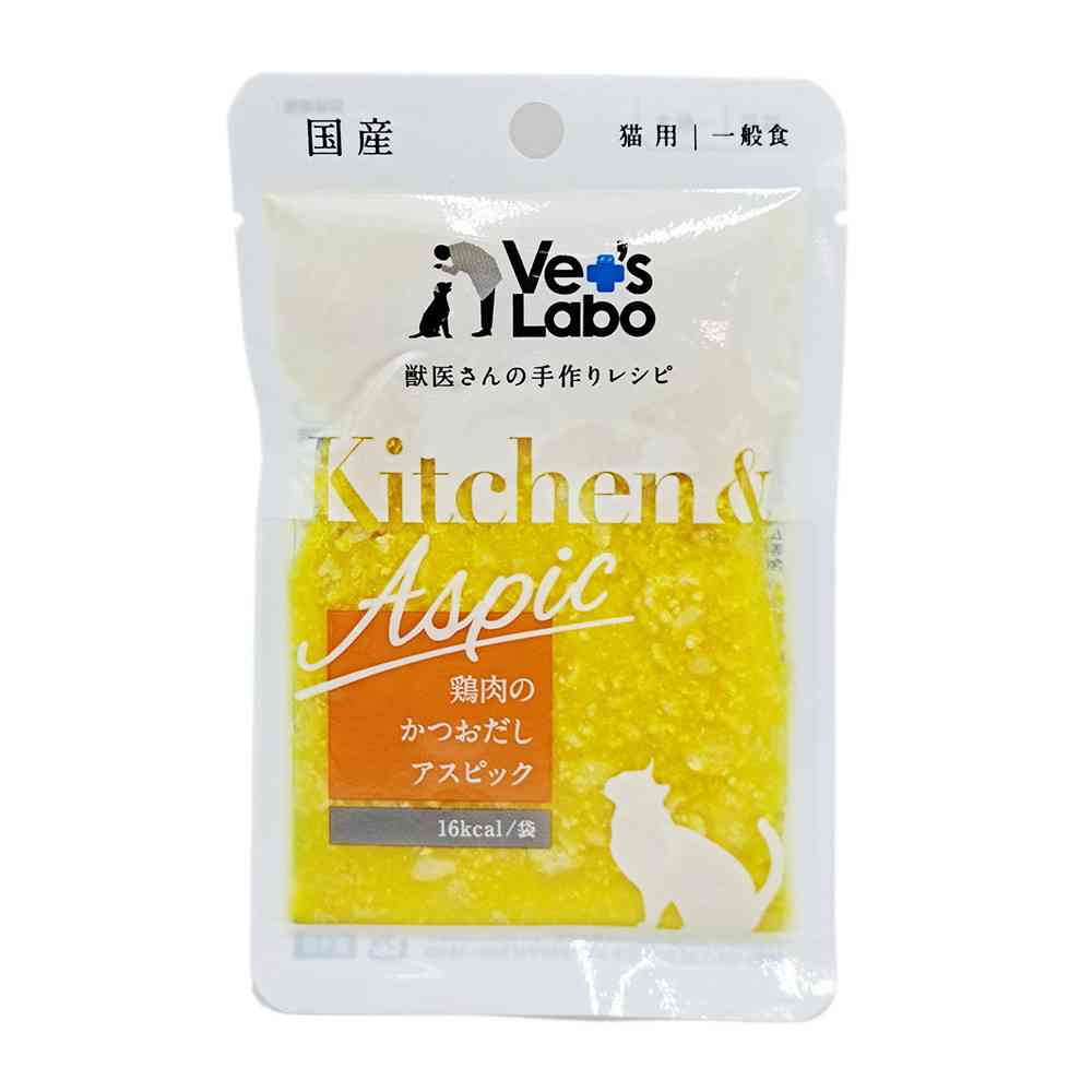 ジャパンペットコミュニケーションズ キッチン＆アスピック 猫用 鶏肉のかつおだしアスピック 40g - Image 3