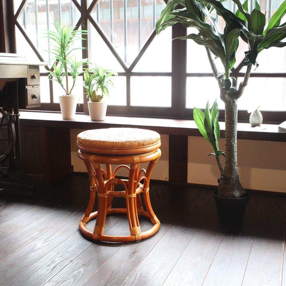 籐回転スツール ST06 【直送品】 返品・キャンセル・他商品と同時購入は不可 - Image 3