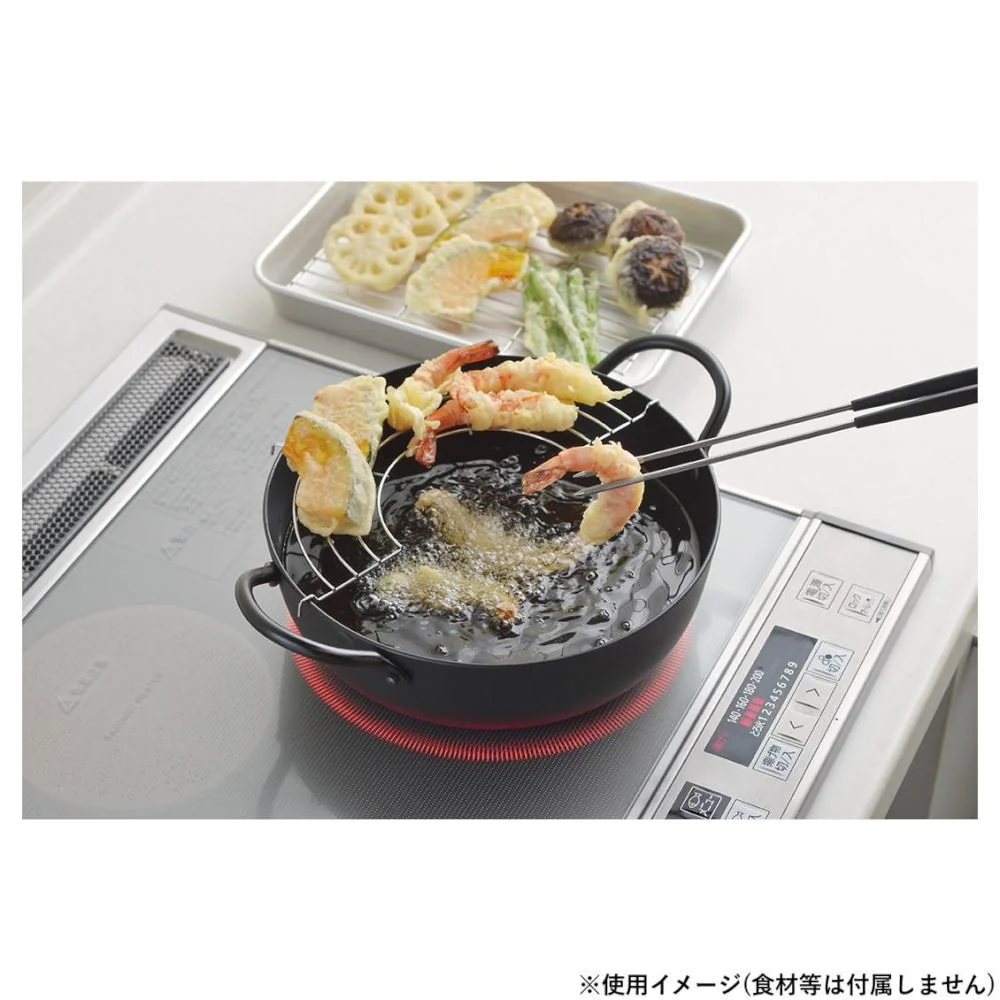 鉄鍋 天ぷら鍋24cm シリコンコーティング 5144 【直送品】 返品・キャンセル・他商品と同時購入は不可 - Image 2