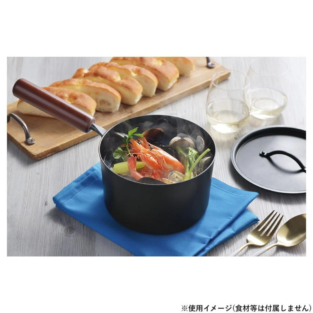 鉄鍋 片手鍋16cm シリコンコーティング 5168 【直送品】 返品・キャンセル・他商品と同時購入は不可 - Image 2