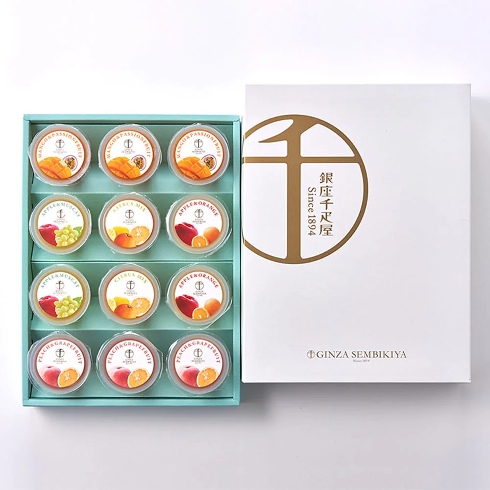 ◆銀座千疋屋 新 銀座フルーツジュレ 12個入×1箱 ◇ 【直送品】 返品・キャンセル・他商品と同時購入は不可