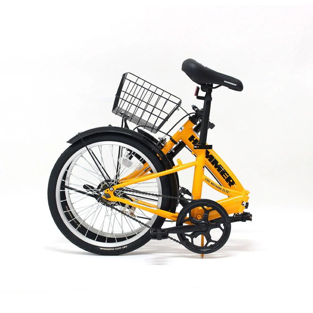 MB382 HUMMER ノーパンク20インチ折畳自転車YE 【直送品】 返品・キャンセル・他商品と同時購入は不可 - Image 2