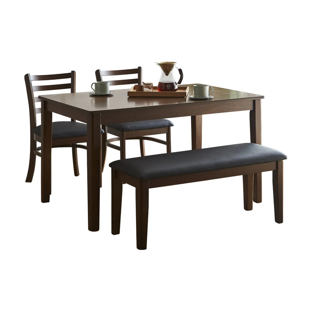 幅120cmダイニング4点セット DC-ERN-4-BR 【直送品】 返品・キャンセル・他商品と同時購入は不可