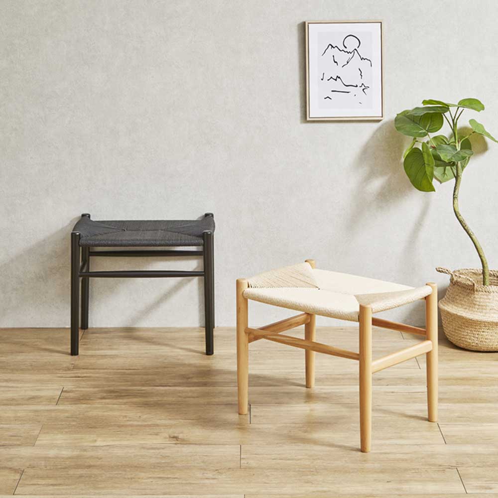 座面ペーパーコードスツール ブラック色 ST-NDK-BK 【直送品】 返品・キャンセル・他商品と同時購入は不可 - Image 4