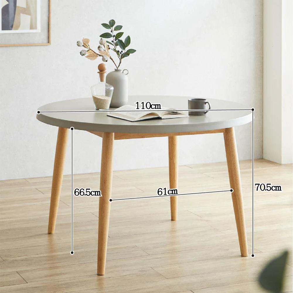 幅110cmのコンクリート調のモダンなデザインダイニングテーブル 【直送品】 返品・キャンセル・他商品と同時購入は不可 - Image 6