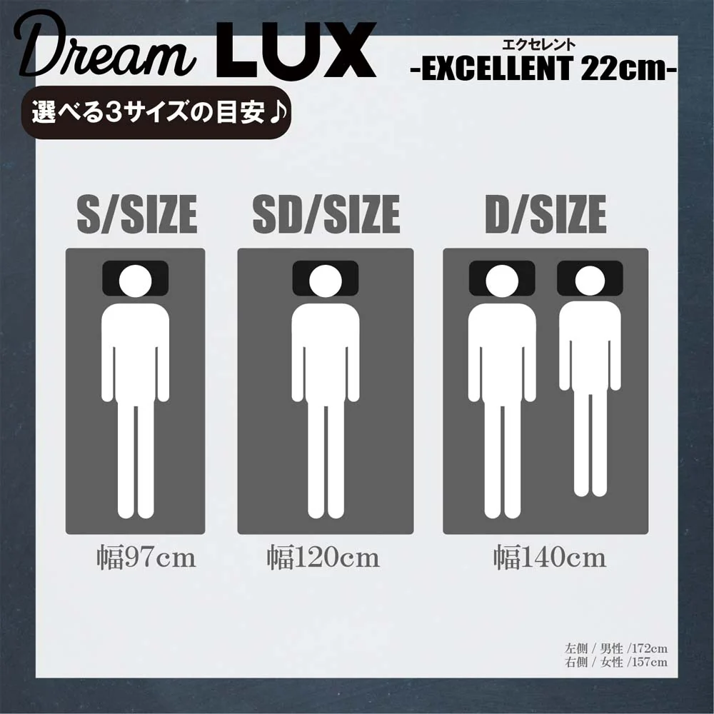 厚み22cmSDノンコイルマットレス DLUX-EXE-SD 【直送品】 返品・キャンセル・他商品と同時購入は不可 - Image 6