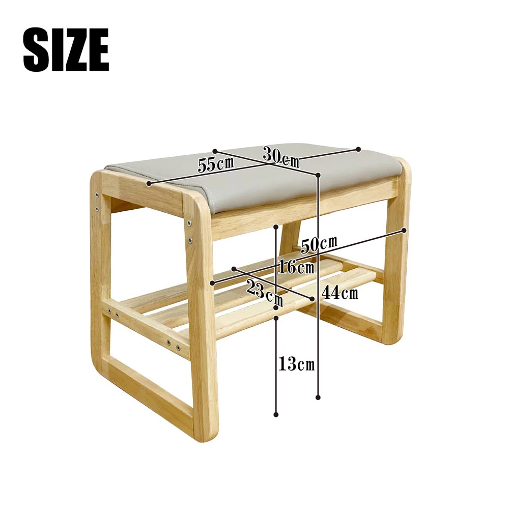 幅55cmシューズベンチBT-SHOE-BENCH-W55-BR 【直送品】 返品・キャンセル・他商品と同時購入は不可 - Image 9