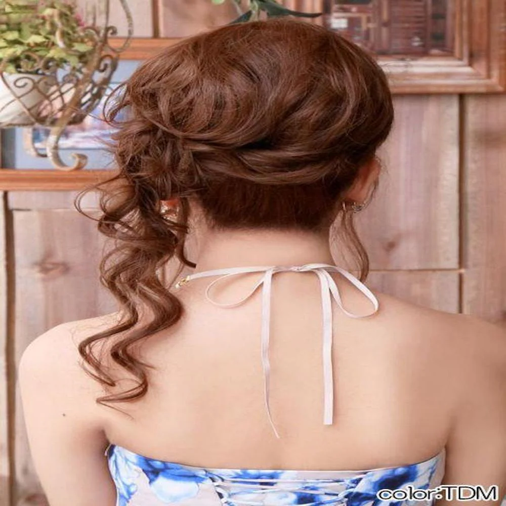 プリシラ ボリュ巻きウィッグ あで巻きロング 耐熱 【直送品】 返品・キャンセル・他商品と同時購入は不可 - Image 4