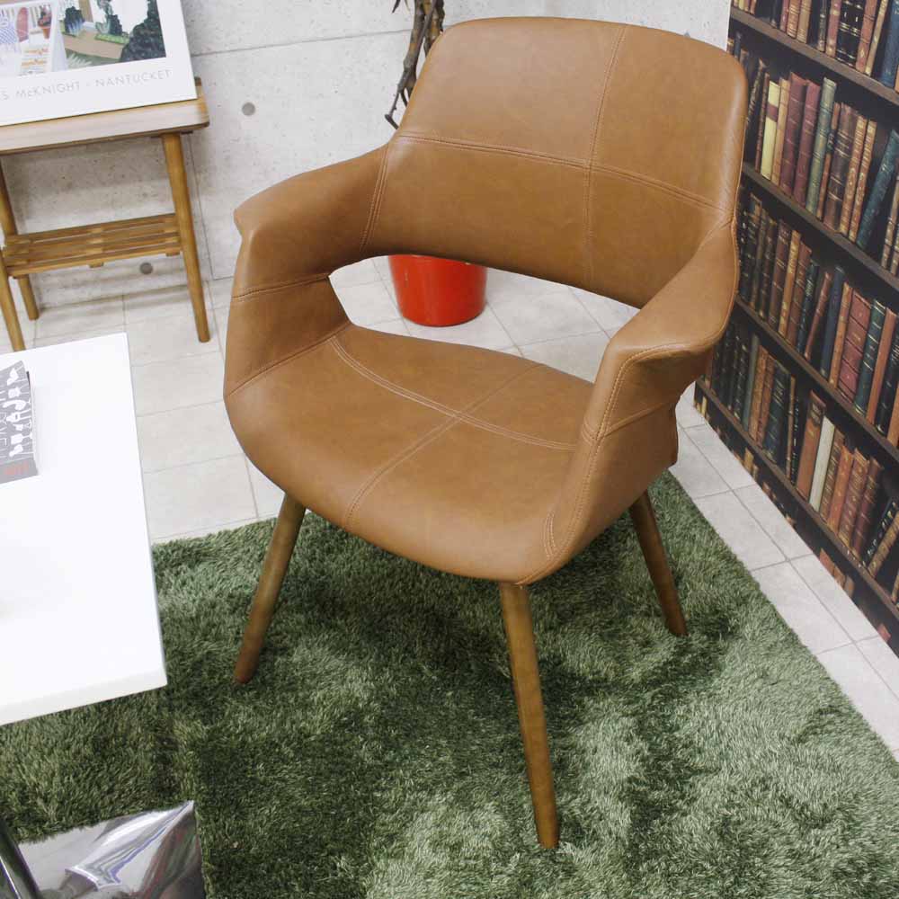 座り心地抜群のデザインチェアー ライトブラウン OC-01-LBR 【直送品】 返品・キャンセル・他商品と同時購入は不可 - Image 5