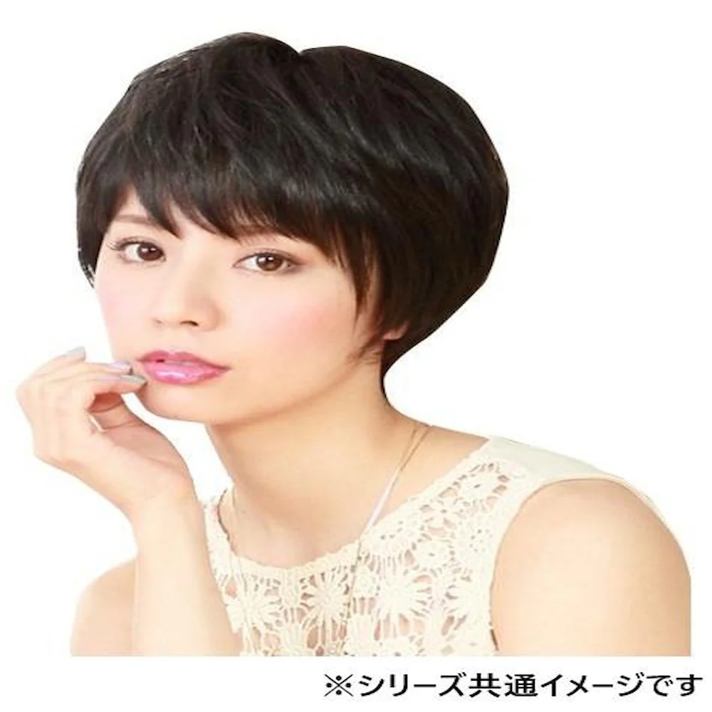 プリシラ オールウィッグ ナチュラルショート 耐熱 ブラック 【直送品】 返品・キャンセル・他商品と同時購入は不可
