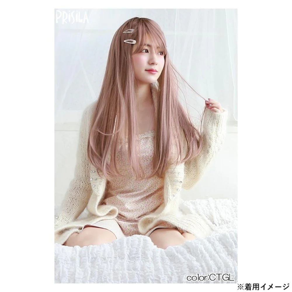 プリシラ オールウィッグ グラデ ピュアストレート 耐熱 【直送品】 返品・キャンセル・他商品と同時購入は不可