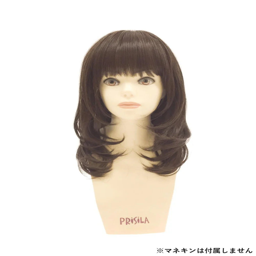 プリシラ オールウィッグ レイヤーマッシュミディ 耐熱 【直送品】 返品・キャンセル・他商品と同時購入は不可