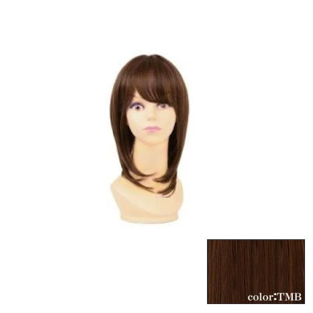プリシラ 5分ウィッグニュアンスストレート耐熱 マロンブラウン 【直送品】 返品・キャンセル・他商品と同時購入は不可