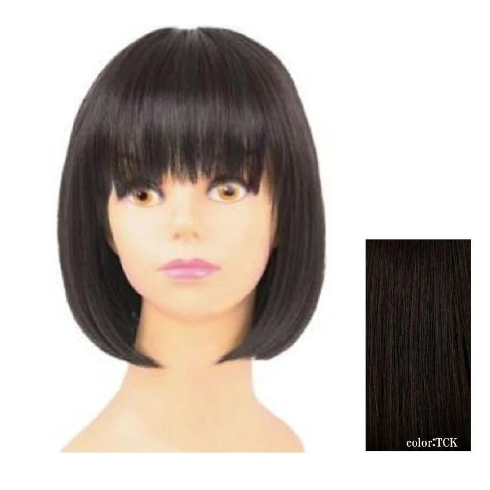 プリシラ 帽子ウィッグフィットボブ 耐熱 ショコラブラック 【直送品】 返品・キャンセル・他商品と同時購入は不可