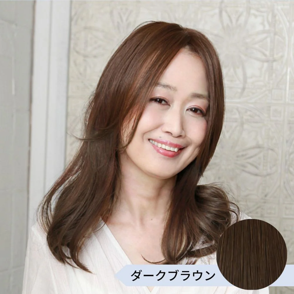 プリシラ プレミアム白髪かくしウィッグ ワンレンロングタイプ 【直送品】 返品・キャンセル・他商品と同時購入は不可