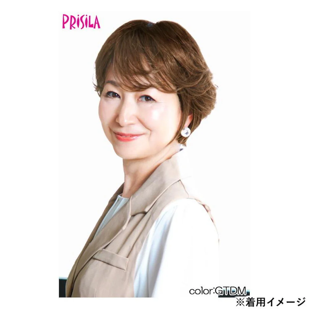 プリシラ 帽子ウィッグリラックス リズムカールショート 耐熱 【直送品】 返品・キャンセル・他商品と同時購入は不可