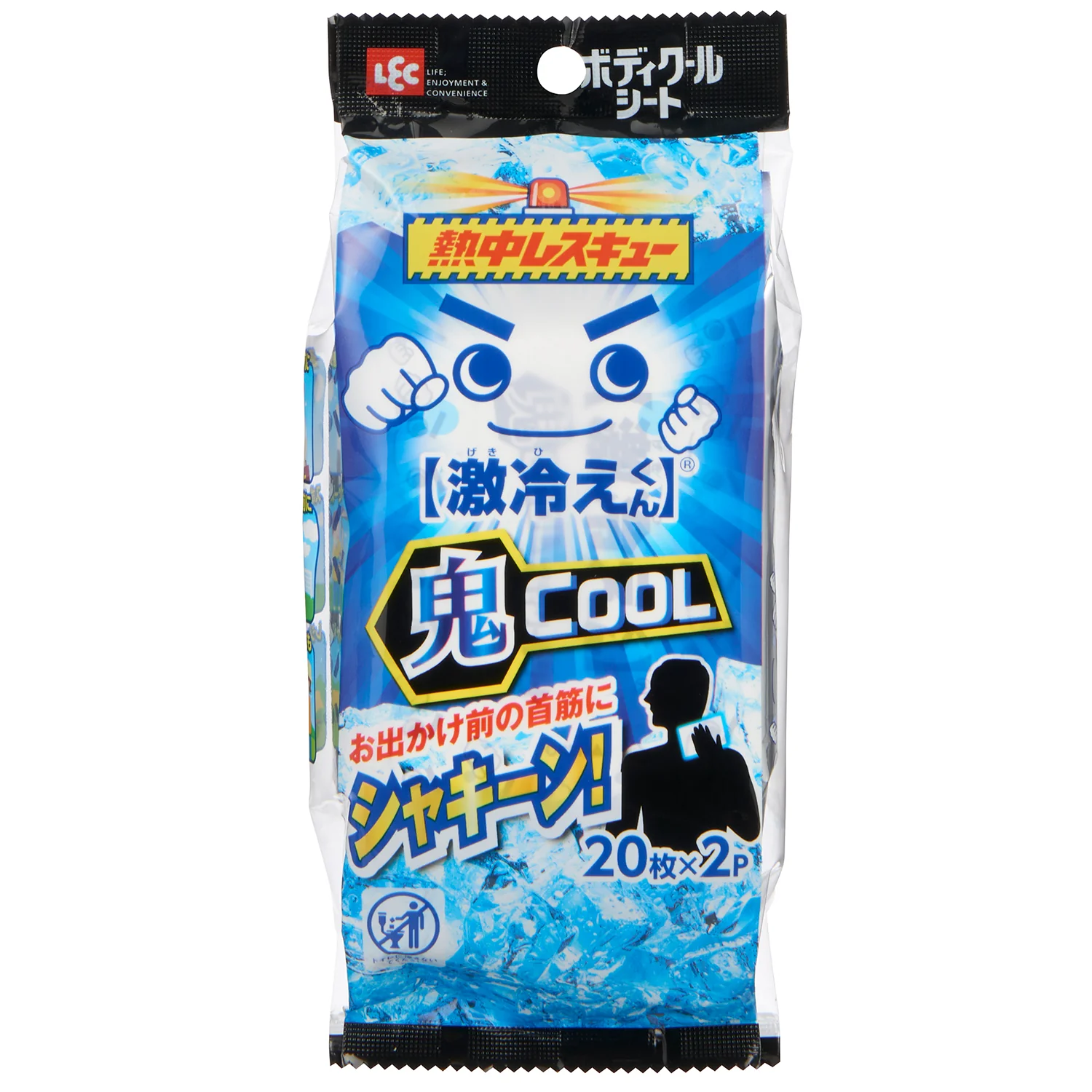 レック 熱中レスキュー ボディクールシート鬼クール20枚×2個パック入り